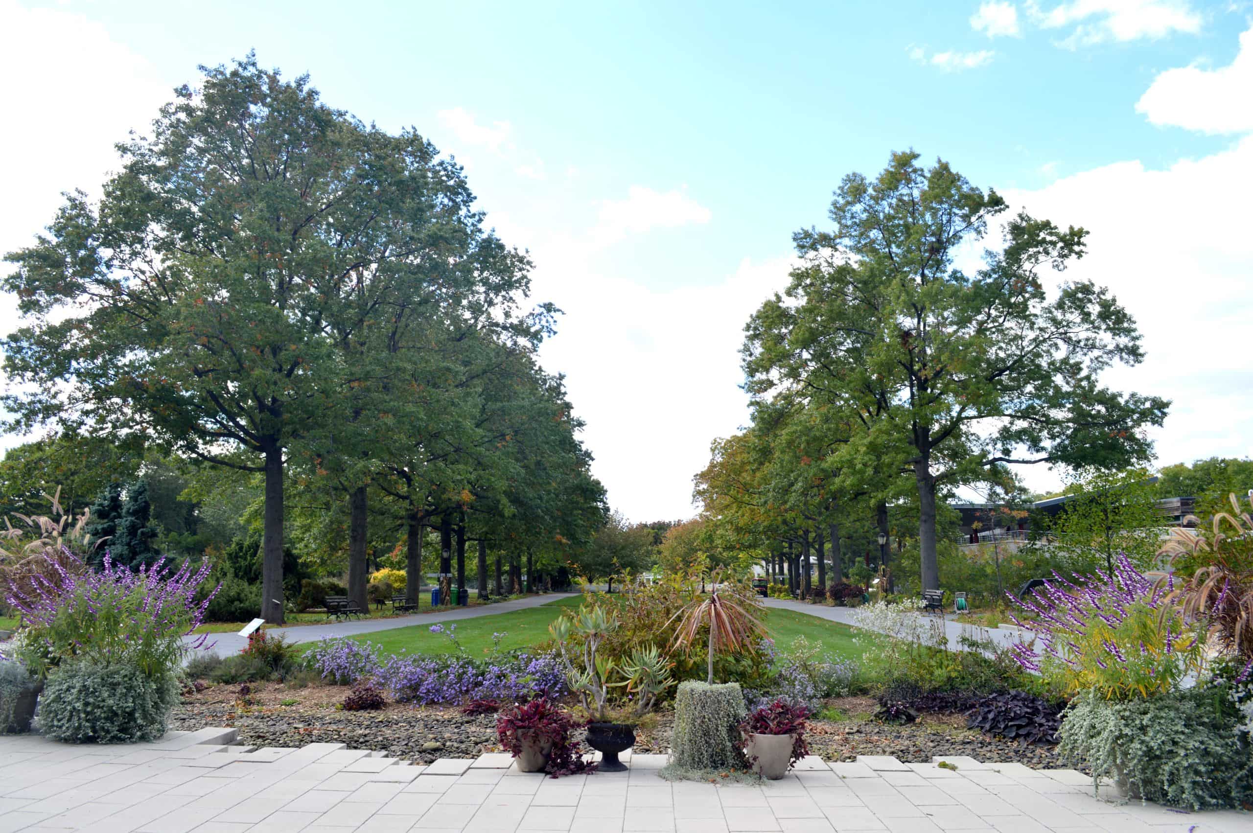 Entrance_Plaza,_Queens_Botanical_Garden Entrance_Plaza,_Queens_Botanical_Garden